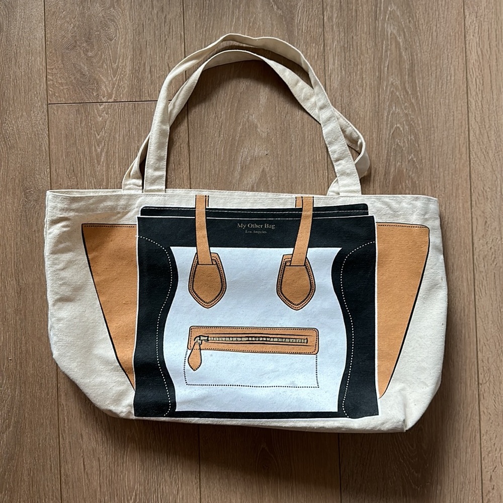 BEACH BAG “My Other Bag” homage to Céline's mini luggage tote
